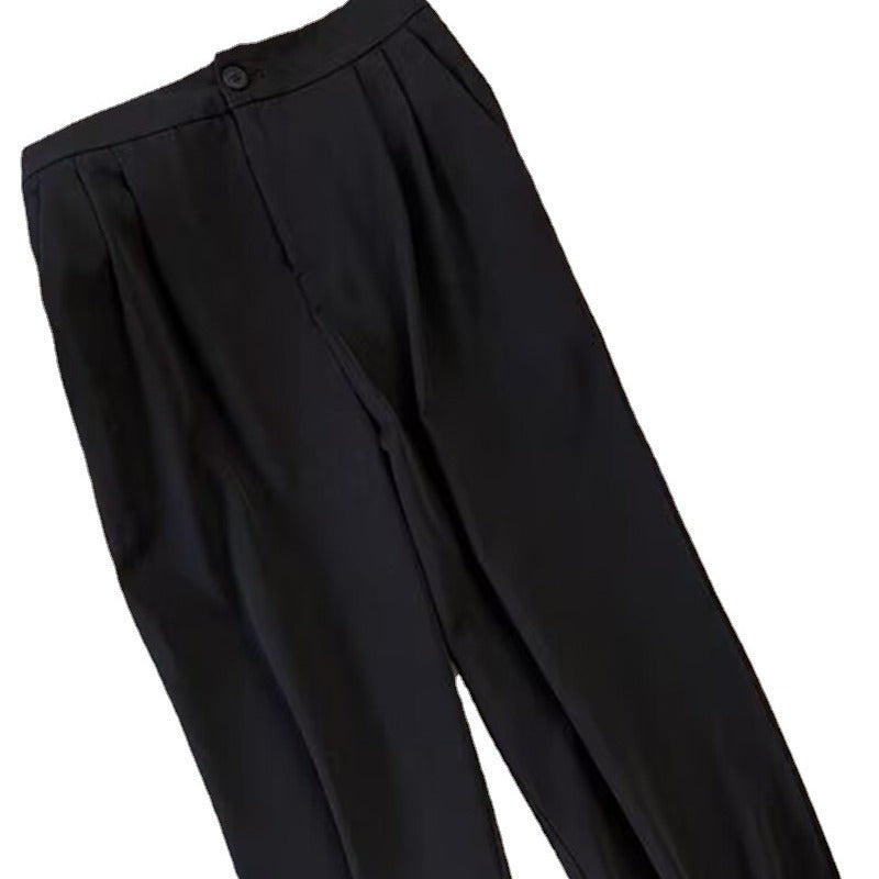 2024 Spring and Autumn New Straight Leg Wide Leg Pants Women's chubby girl Casual High Waist Pants Sag Casual Slimming Loose