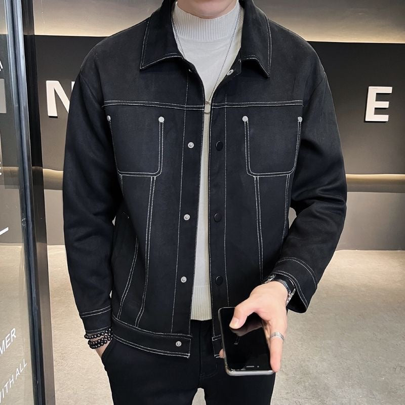Leather Jacket for Men, Spring and Autumn 2025 New Style, Cool and High-End Korean Style Casual Leather Jacket for Men, Trendy