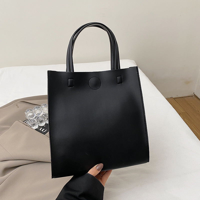 Popular Large Capacity Women's Bag Simple Western Style Trendy Commuter Handbag Texted Handbag Niche Tote Bag for Women