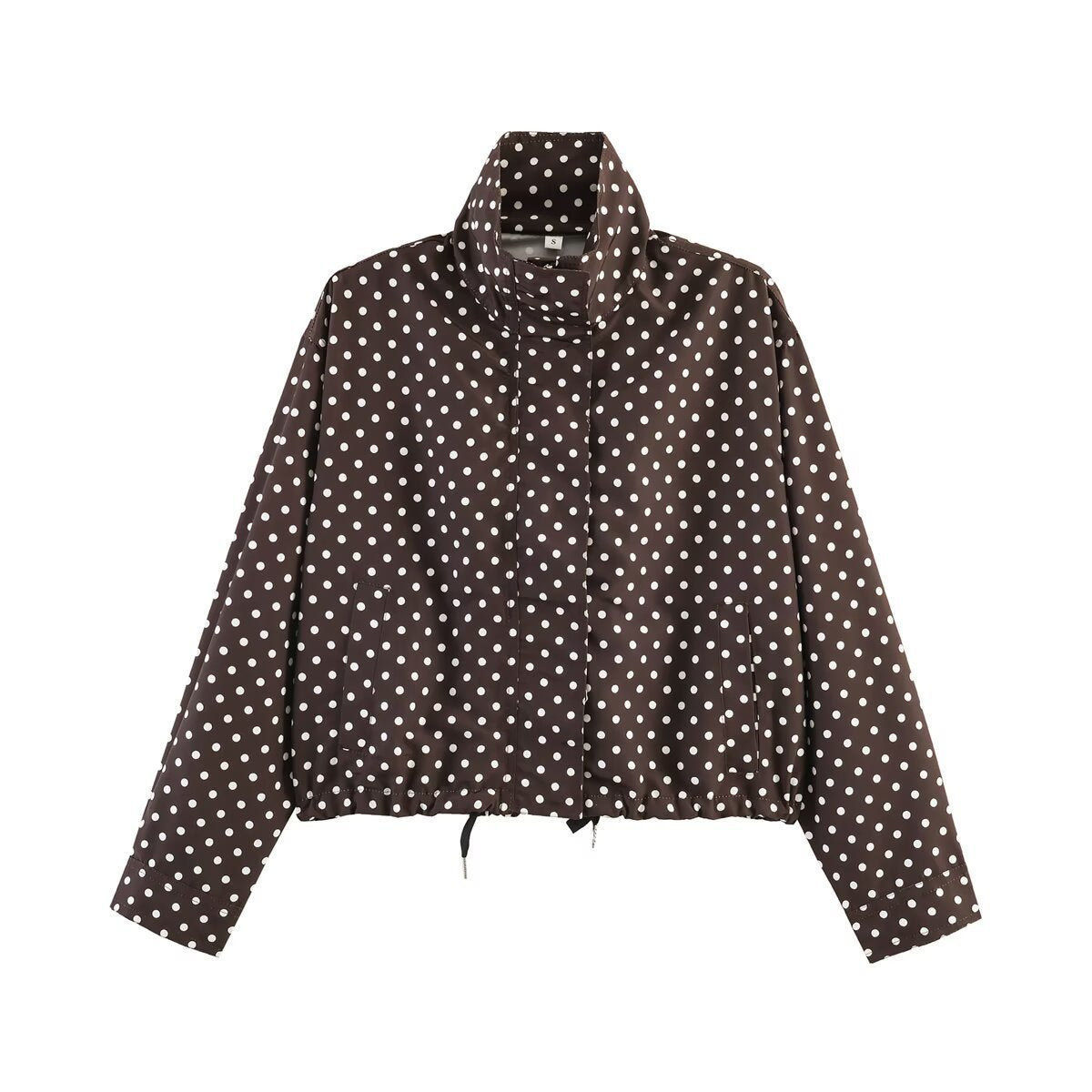 Taop&Za Women's Clothing 2026 Summer New Casual Style Cool and Chic 8-Color Stand-Up Collar Polka Dot Short Jacket