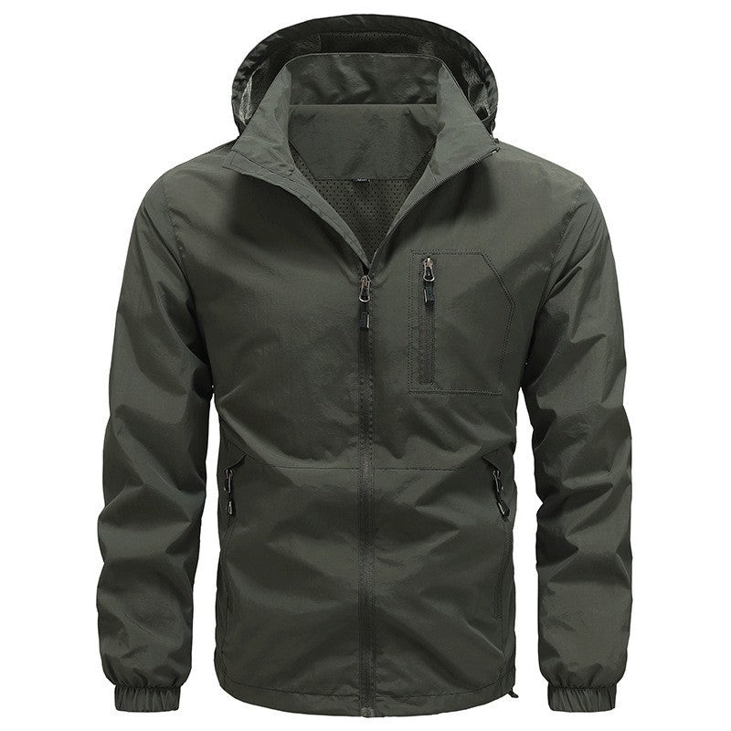 Cross-Border Spring and Autumn Mountaineering Jackets for Men, Quick-Drying Windproof Outdoor Work Jackets, Men's Outdoor Trendy Jackets