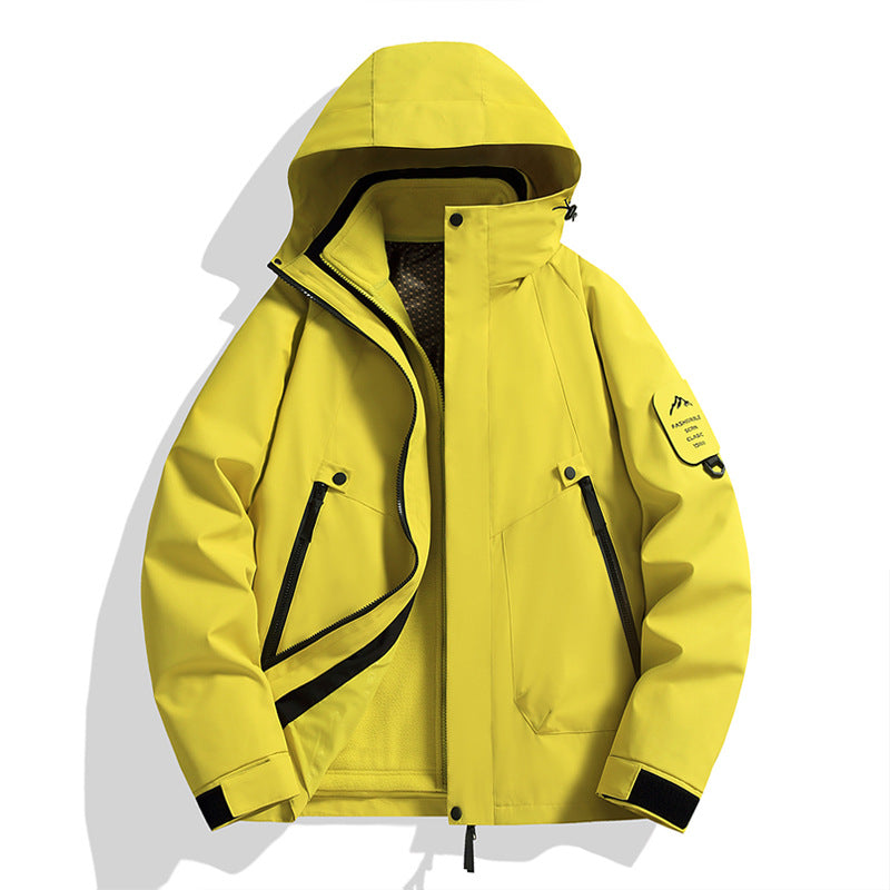 Jacket for Autumn and Winter, 25 Styles of Warm Coats, Windproof and Waterproof Outdoor Jackets, Detachable Two-Piece Set, Couple's Hiking Clothing