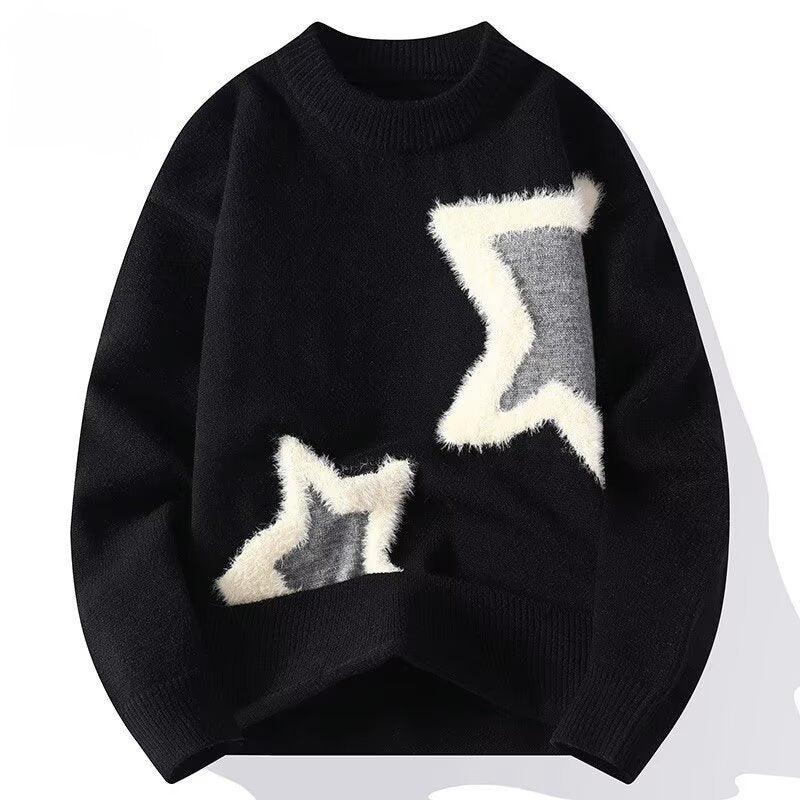 Youth Niche Design Sense Sweater Men's Autumn and Winter Warm Sweater Trendy Brand Men's Inner Base Sweater Trendy