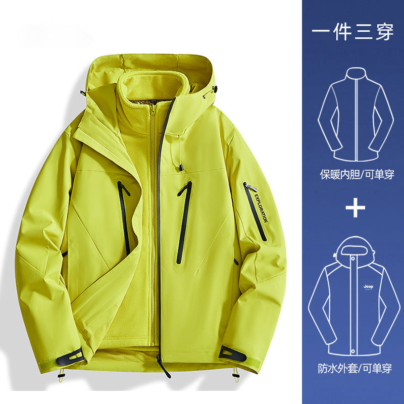 Woodpecker Jacket Girls New Autumn Three-In-One Outdoor Waterproof Small and Beautiful Sports Windproof Jacket
