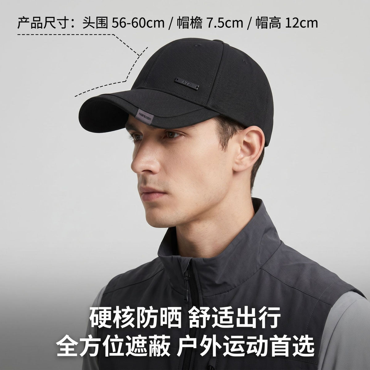 Hats for Men, Spring and Autumn Baseball Caps, Women's Outdoor Peaked Caps, Sports Sun Hats, Sun Protection Hats