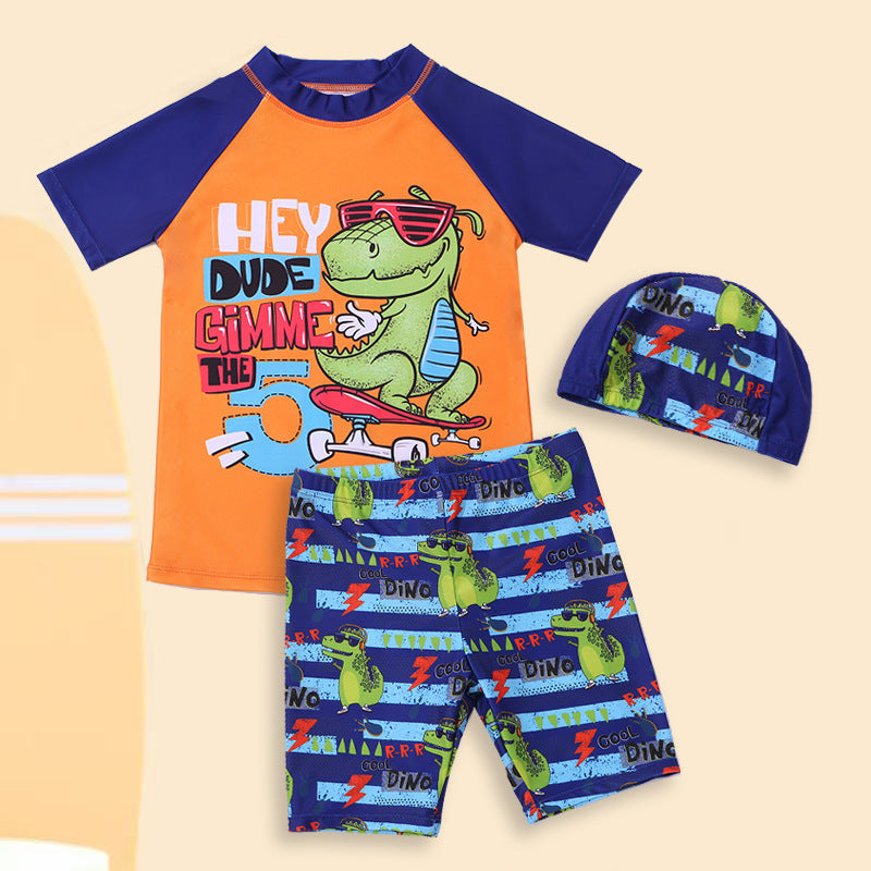 Children's Swimwear Boys Swimming Trunks Big Kids Swimming suit Baby Boy Split Sun Protection Swimsuit Cartoon Swimsuit