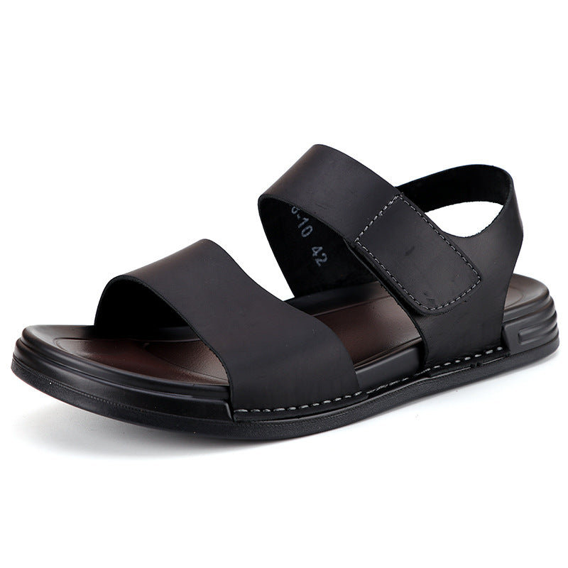 Foreign Trade Men's Shoes 2025 Summer New Men's Casual Sandals Genuine Leather Soft Sole Anti-Slip Beach Shoes Men's Sandals