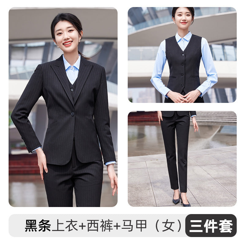 Autumn and winter new men's and women's same style business attire 4S shop business suit suit slim temperament hotel formal overalls