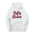 red plaid MAMA RIED printed hooded hoodie autumn and winter European and American women's