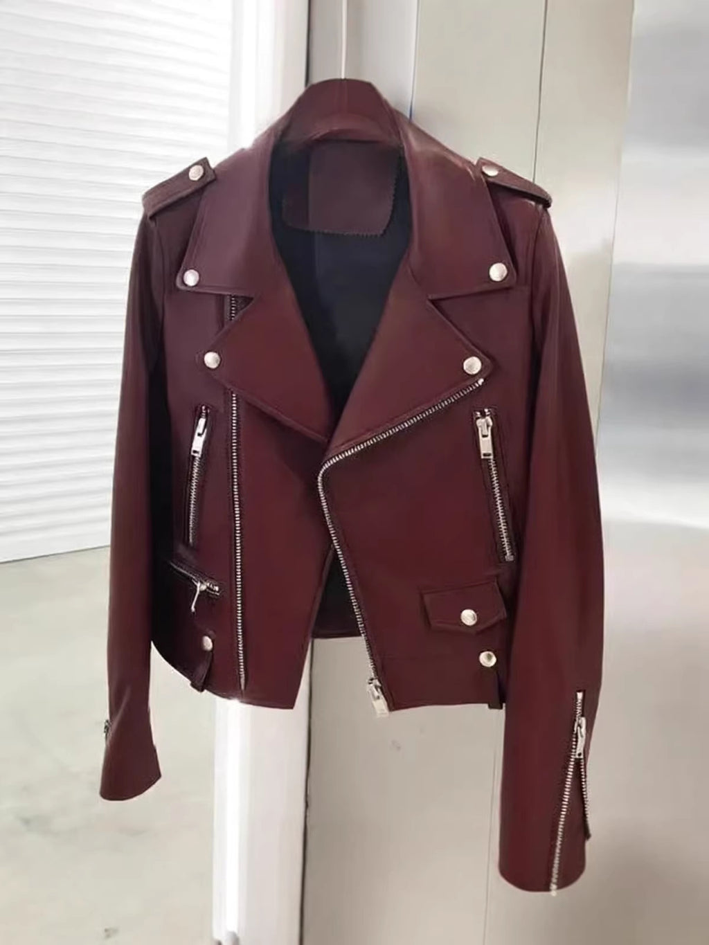 Foreign Trade Men's Clothing Wholesale Men's Motorcycle Leather Jacket 2025 Spring, Autumn and Winter New Leather Jacket Korean Style Slim Men's Leather Jacket