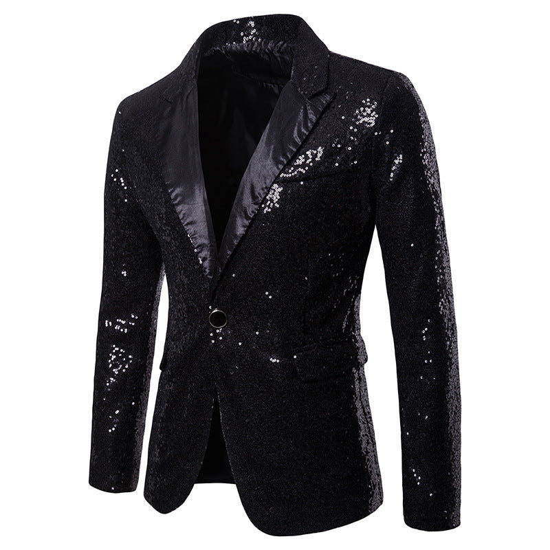 European and American Performance Suits, Gold Sequin Suits, Korean Suits, Nightclub Men's Clothing, Host Emcee Studio Jackets
