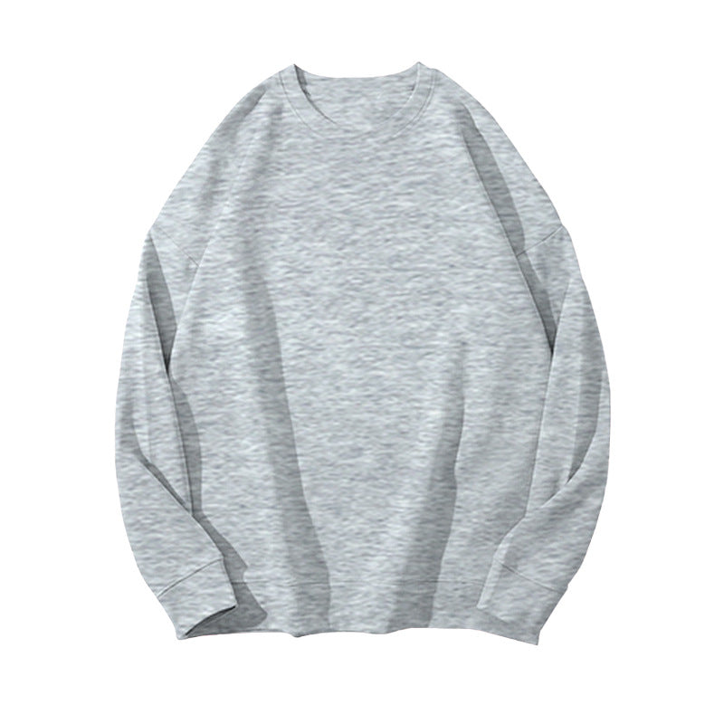 Solid Color Velvet Sweatshirt for Women in Autumn and Winter Korean Style Loose Casual Top T-Shirt Female Student Couple Outwear Bottoming Shirt