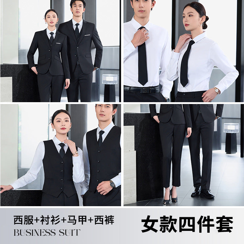 High-End Suit Suits for Men and Women, Professional Formal Wear, 4S Store Real Estate Property Workwear, Blue Suit Suits, Work Clothes