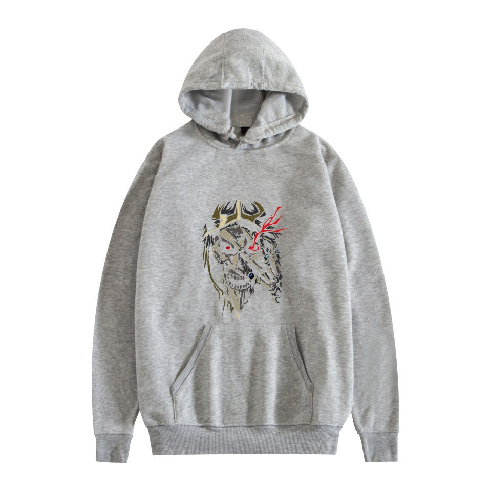 Cross-border overlord peripheral hoodie cartoon cartoon print autumn and winter men's and women's hooded sweater