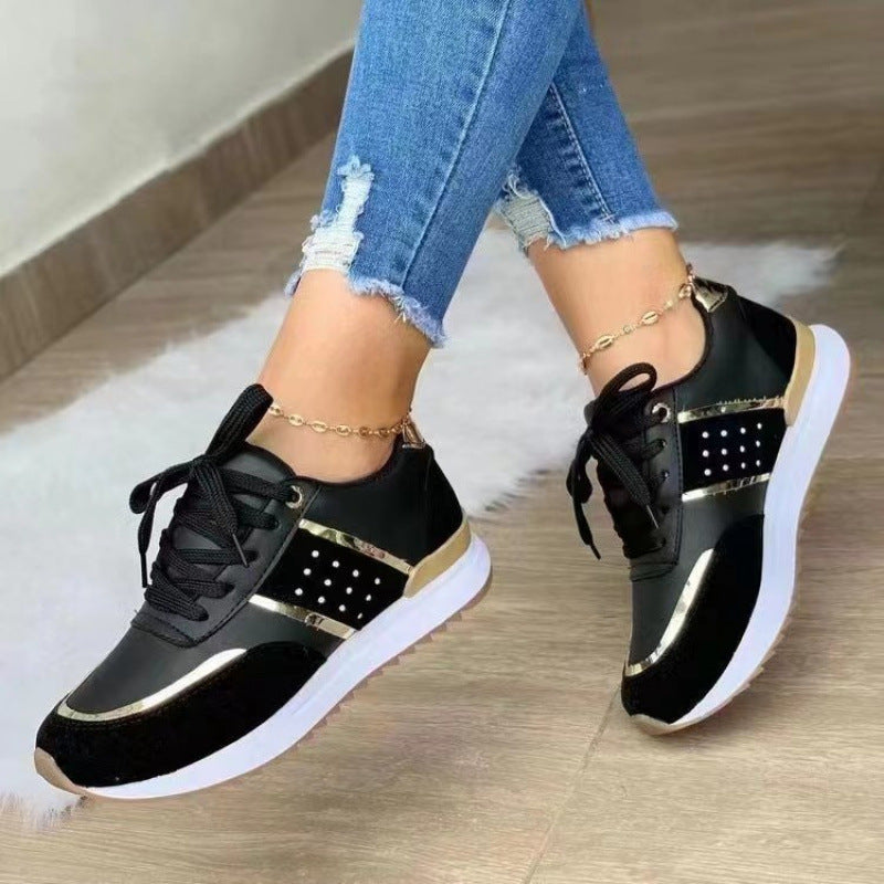 2024 European and American Large Size Sports Casual Shoes Summer New Thick-Soled Casual Shoes Strap Sports Women's Shoes Ready for Sale