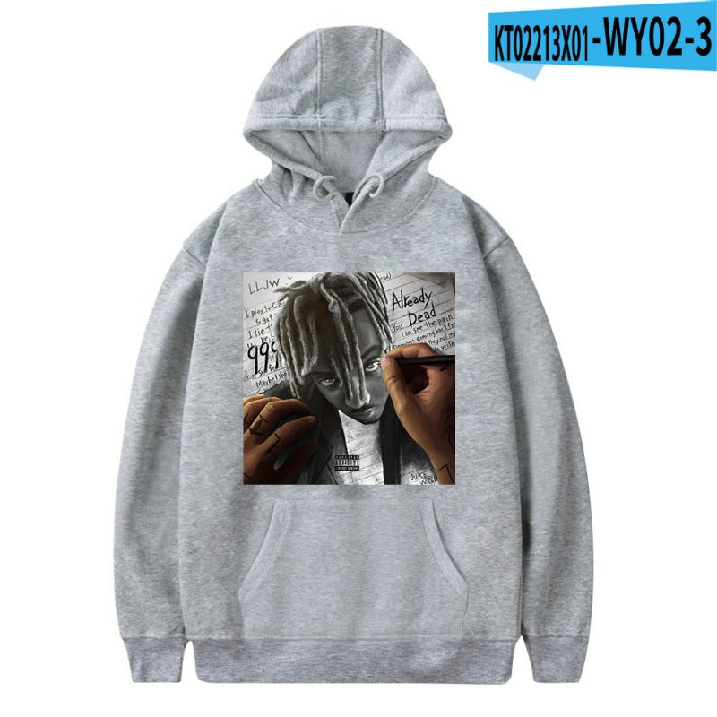 [Cross Border Code] Hot Print Juice WRLD Black Hoodies Men Hoodie