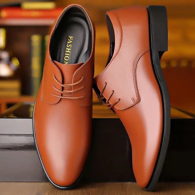 British men's shoes men's groomsman black bridegroom business formal wear soft bottom suit summer casual leather shoes men's wedding shoes