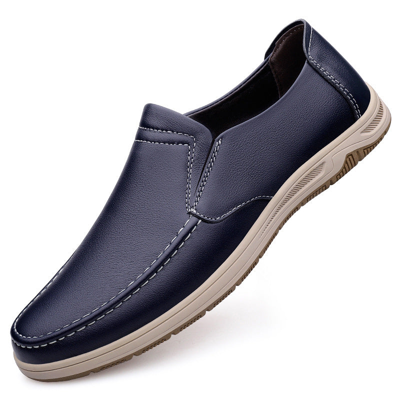 Formal leather shoes spring and summer loafers slip-on loafers casual leather shoes men's first layer cowhide lazy shoes men's shoes