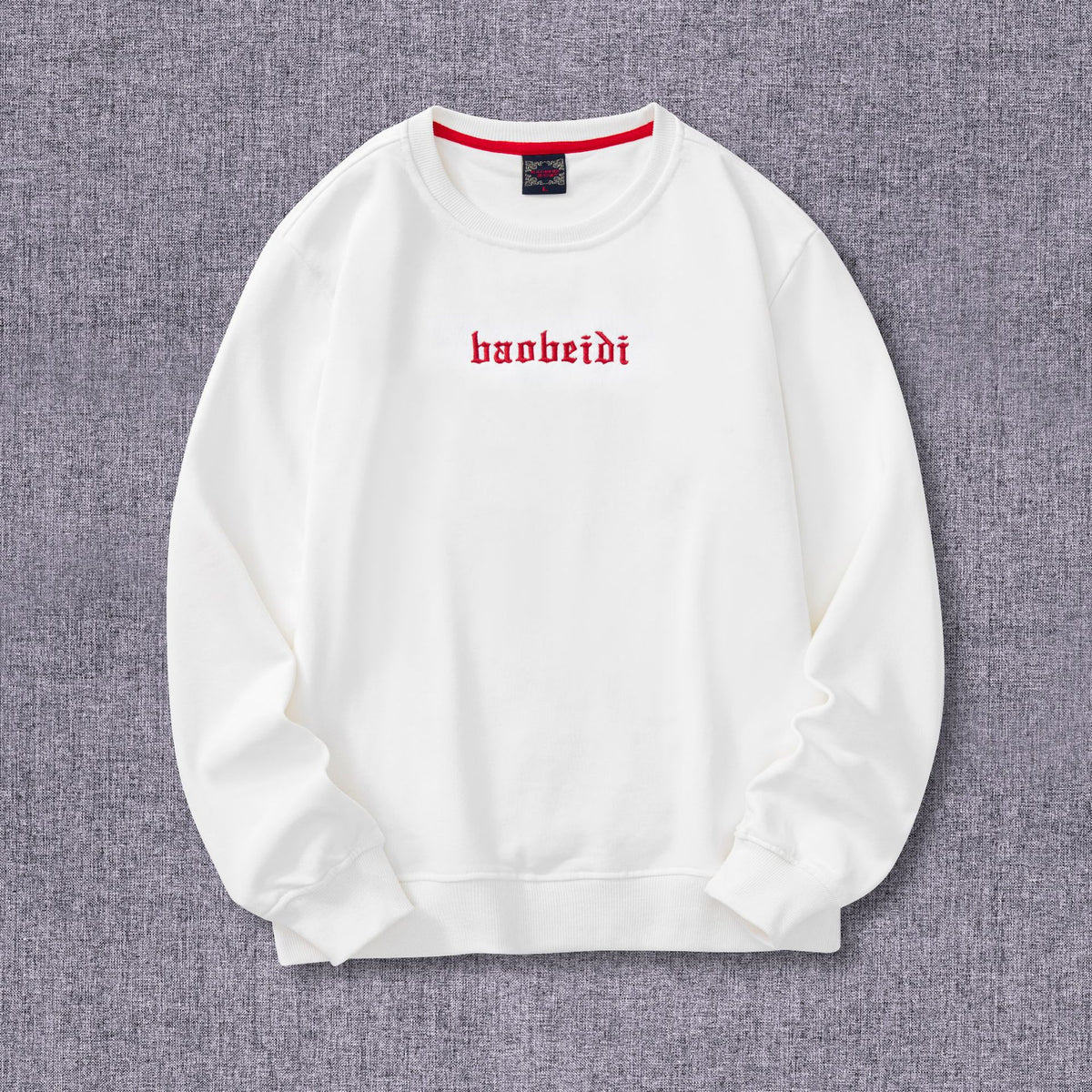 New Style National Trend Embroidered Sweatshirt for Men, Pure Cotton Loose Fit Men's Jacket, Round Neck Youth Couple's Outfit, Youth Fashion Wholesale