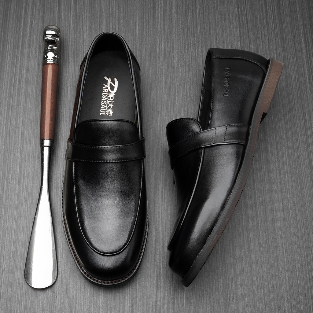Factory Direct Supply spring loafers men's genuine leather Korean-style breathable all-match loafers slip-on casual leather shoes