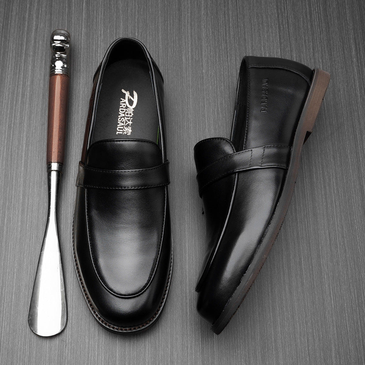 Factory Direct Supply spring loafers men's genuine leather Korean-style breathable all-match loafers slip-on casual leather shoes