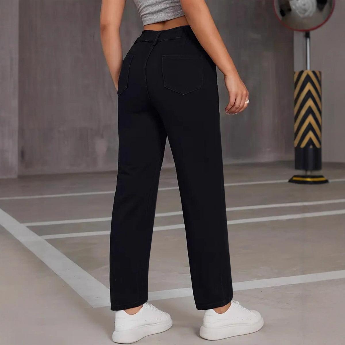 26 Cross-Border Amazon Women's New Arrivals Casual Fashion Trendy High-Waisted Solid Color Slim-Fit Jeans for Women European and American Style