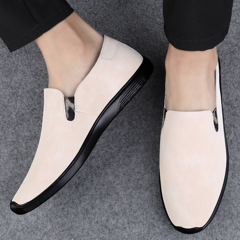 Doug Toe Men's Autumn New Arrival plus size Retro Simple Leg Lazy Shoes Fashionable Casual Loafers