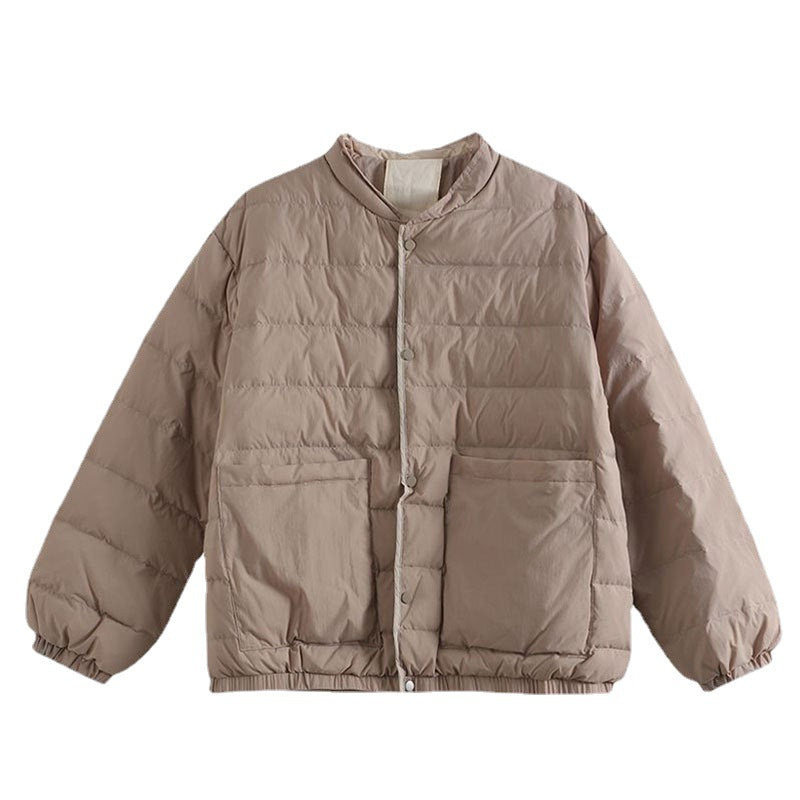 Thickened Warm down Cotton Jacket for Women 2026 Autumn and Winter Solid Color Versatile Casual Cotton Coat Casual Fashion