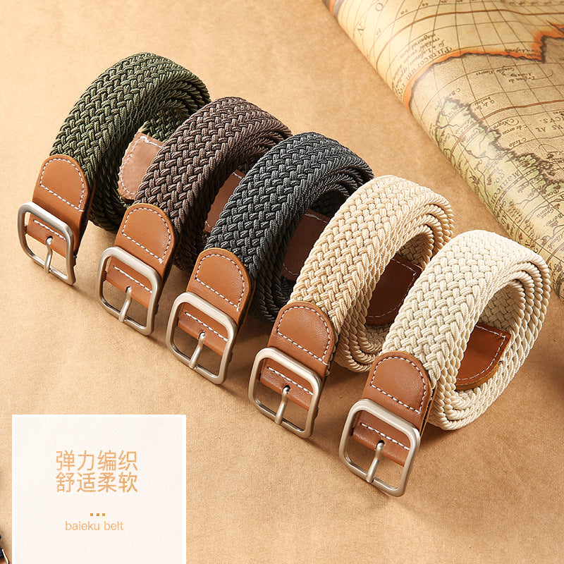 No-Punch Women's Belt, Versatile Denim Belt, Elastic Buckle Belt for Students, Lazy Belt