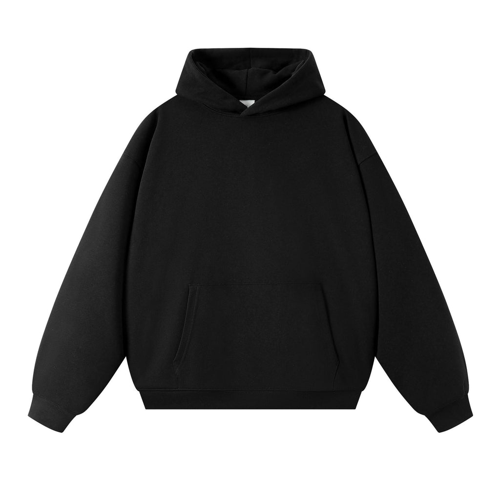 New Style Couple's Loose-Fitting Round-Neck Hooded Sweatshirt, Long-Sleeved Sweatshirt, Heavyweight Pure Cotton 400g Hoodie with Printed Logo