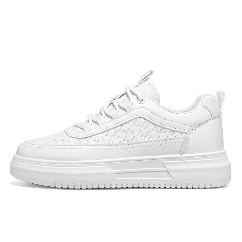 Spring Men's Shoes New Breathable White Shoes Men's Korean-style Trendy All-match Thick-soled Sports Casual Sneakers Trendy Shoes