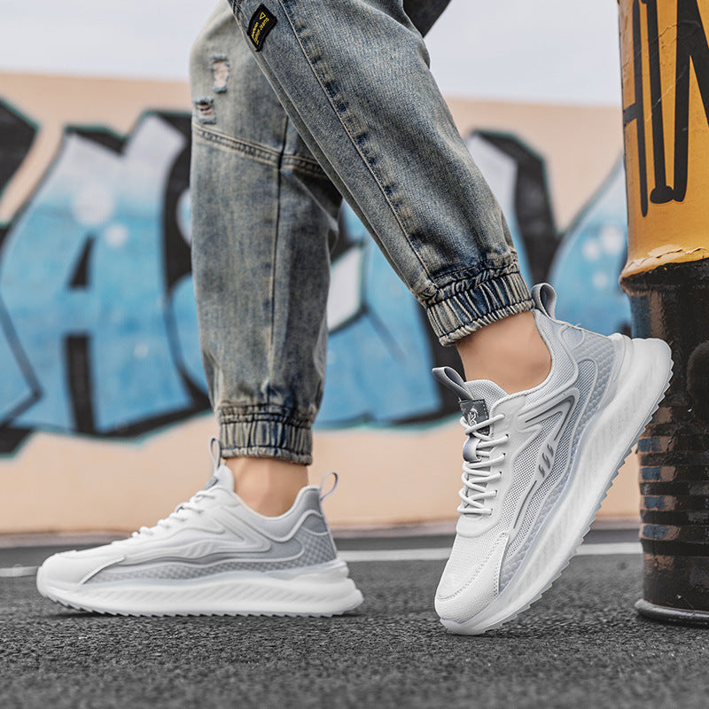 Men's Shoes Spring/Summer Mesh Breathable Sneakers Men's Popcorn Running Shoes Casual Shoes Fashion Trendy Dad Shoes