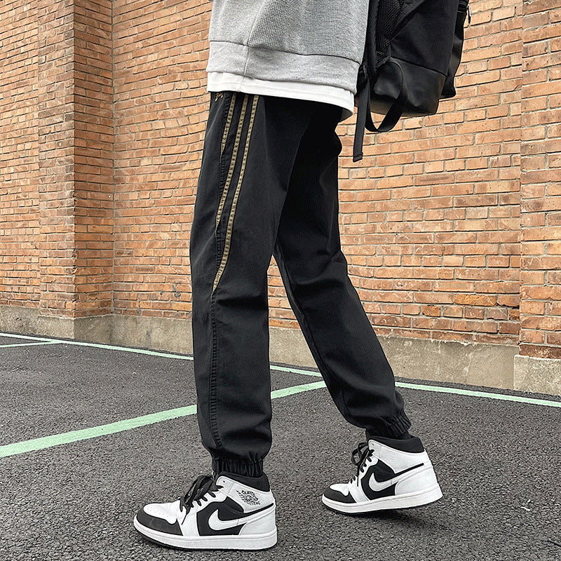 Pants for Boys Spring and Autumn New Korean Style Trendy Brand ins Loose Leg Sports Casual Pants Fashionable Ruffian Handsome Harem Pants