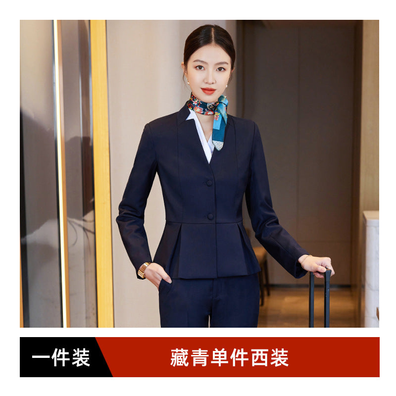 Professional suit suit women's Spring and Autumn 2023 new fashion temperament capable sales department real estate consultant work clothes
