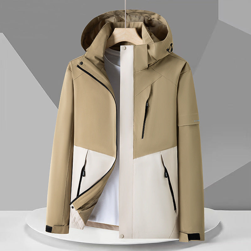 Cross-Border Spring and Autumn Jacket Casual Single-Layer Water-Repellent Outdoor Trendy Windproof Waterproof Loose Mountaineering Jacket Group Purchase