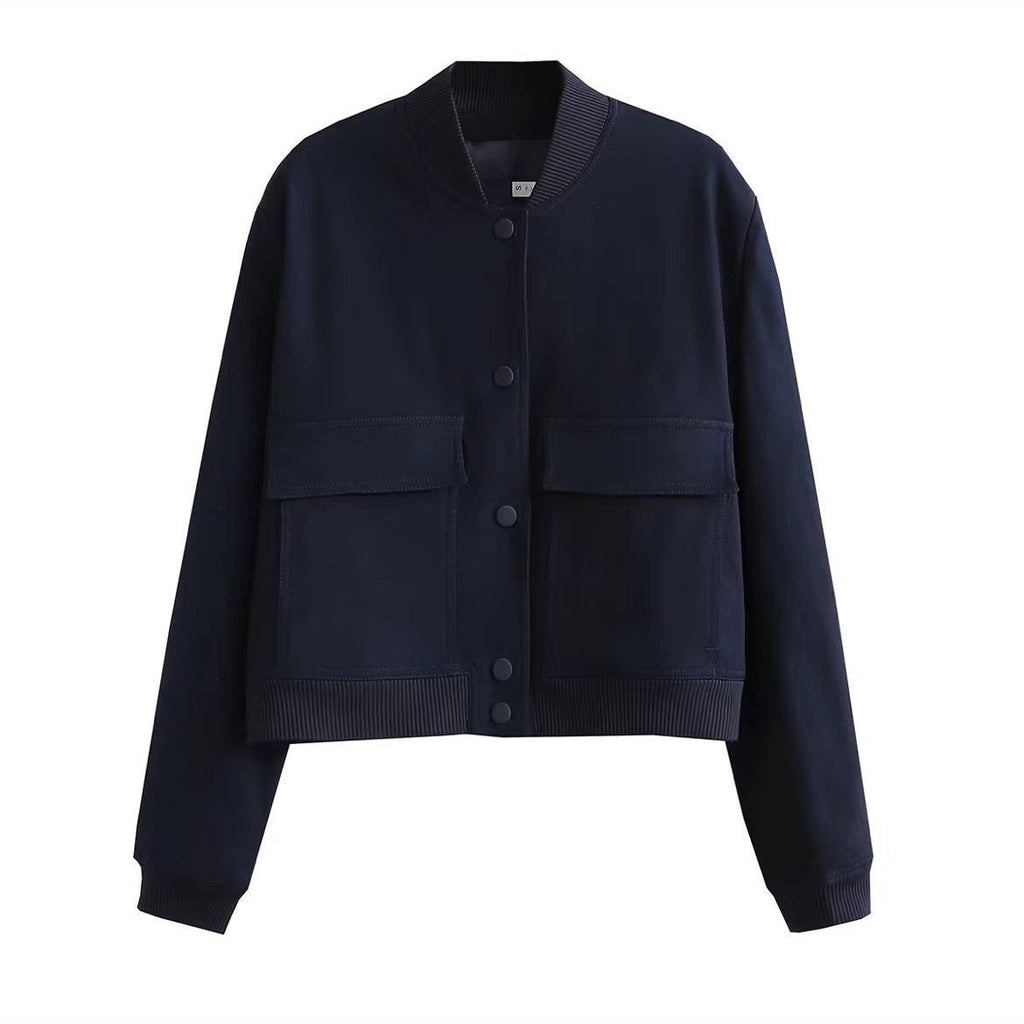 Coat Spring and Autumn Independent Station European and American Women's New Temperament Commuter Solid Color Women's Jacket Cross-border Foreign Trade