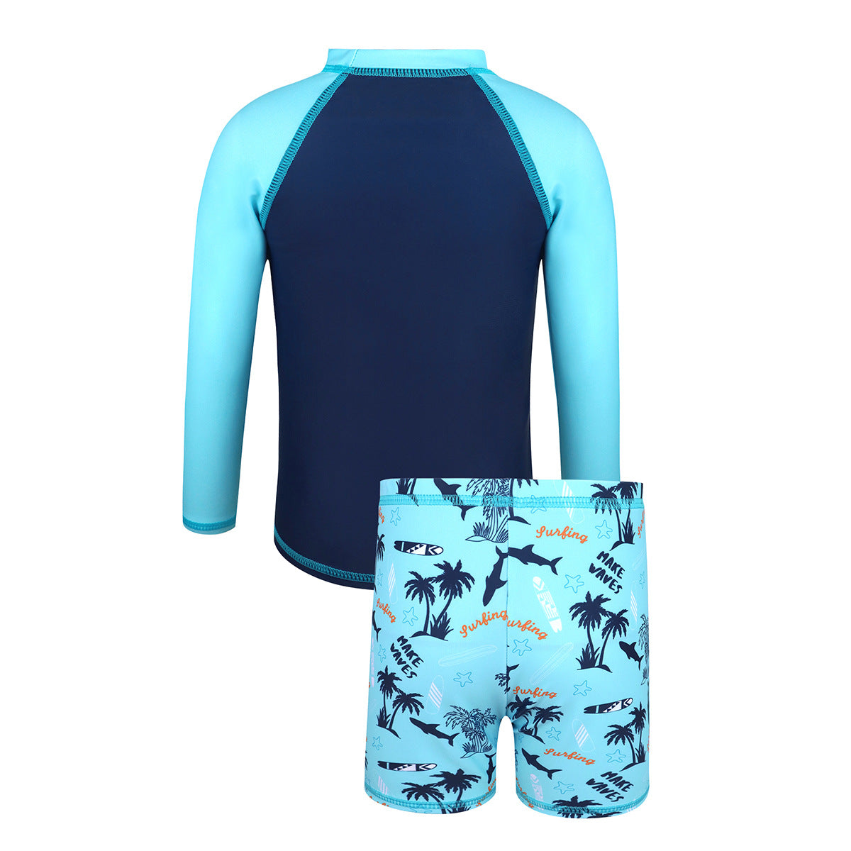 Children's Swimsuit Boys Split Swimsuit 2025 New Sunscreen Quick-drying Shark Long-sleeved Cross-border Boy Swimsuit