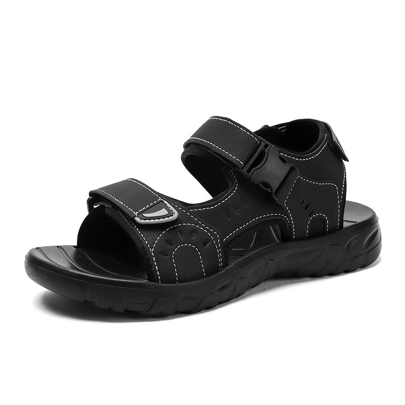 Dad Men's Shoes Sandals 2025 New Summer Ins Trendy Outer Wear Men's Beach Shoes Breathable Summer Driving Non-Slip