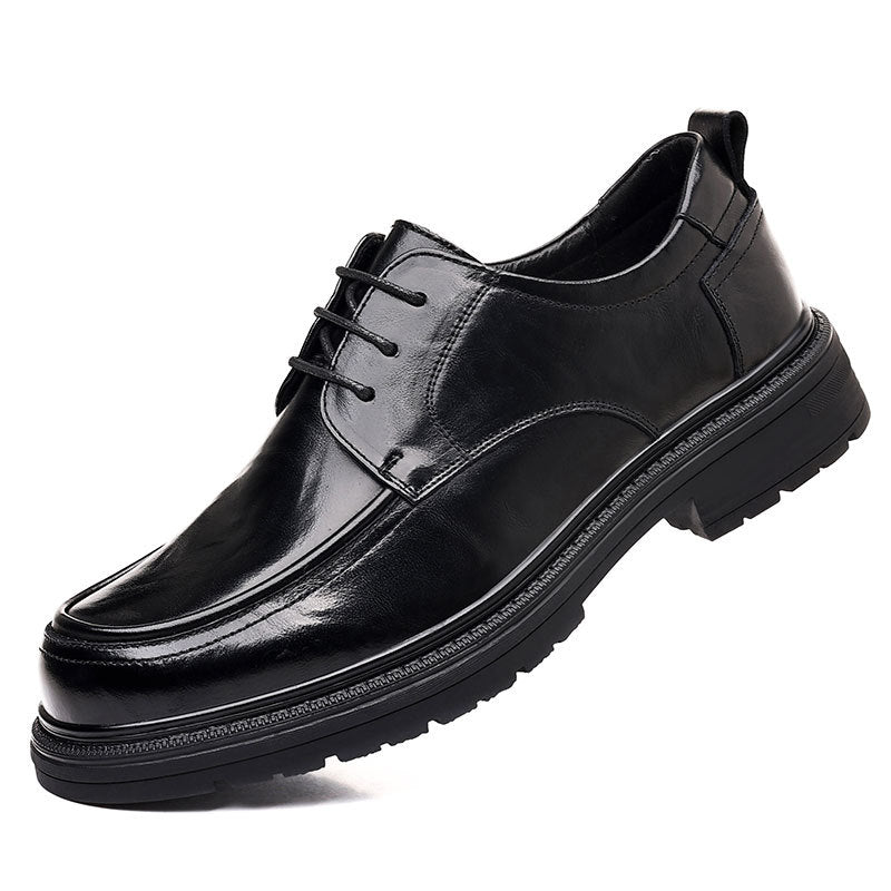 New Men's Shoes 2026 Spring New Style Genuine Leather Derby Shoes Men's Business Formal Leather Shoes Wedding Shoes Groom's Shoes