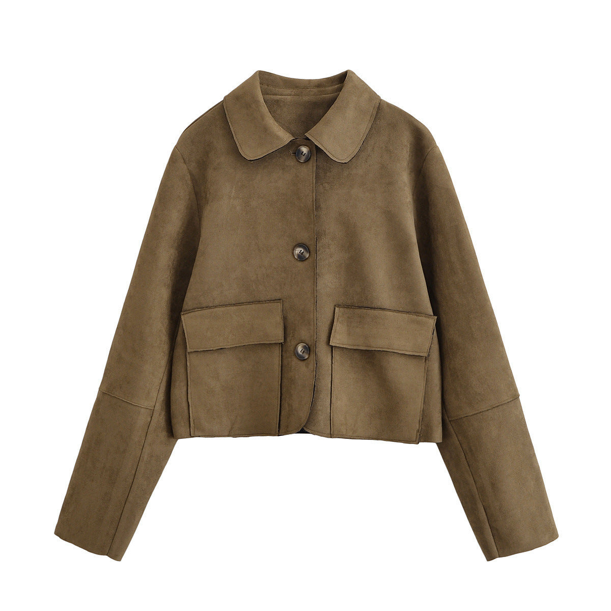 2025 New Autum Women's Clothing European and American Style Fashionable Simple Suede Jacket Jacket 4968224