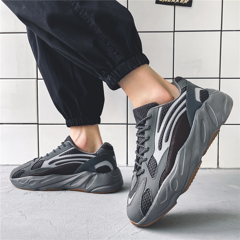 Torre Shoes Men's New Coconut 700 Men's Shoes Men's Trendy Mesh Breathable Casual Running Sneakers
