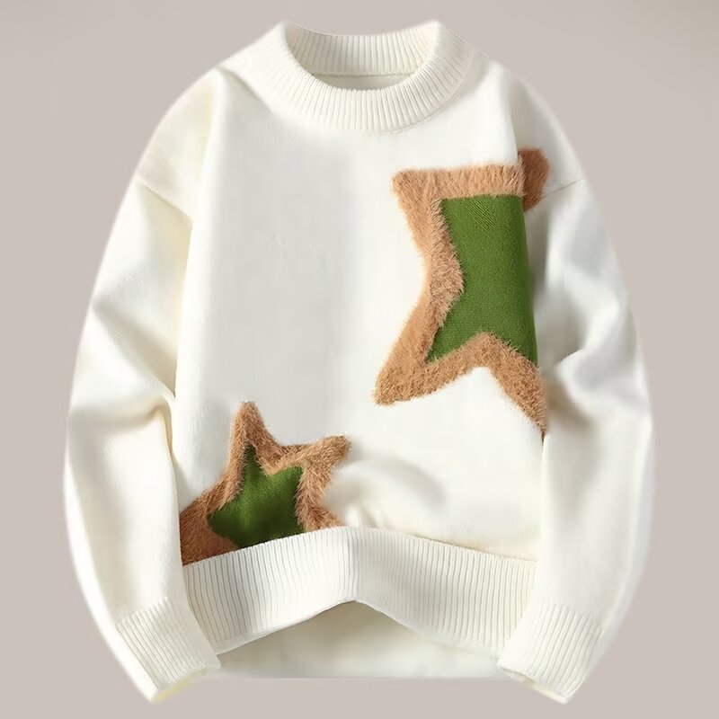 Youth Niche Design Sense Sweater Men's Autumn and Winter Warm Sweater Trendy Brand Men's Inner Base Sweater Trendy