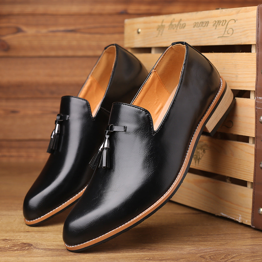 Carefully Selected Men's Casual Large-Size Slip-On Shoes, Fashionable Loafers, Barber's Slip-On Trendy Shoes, Wear-Resistant Foreign Trade Men's Shoes