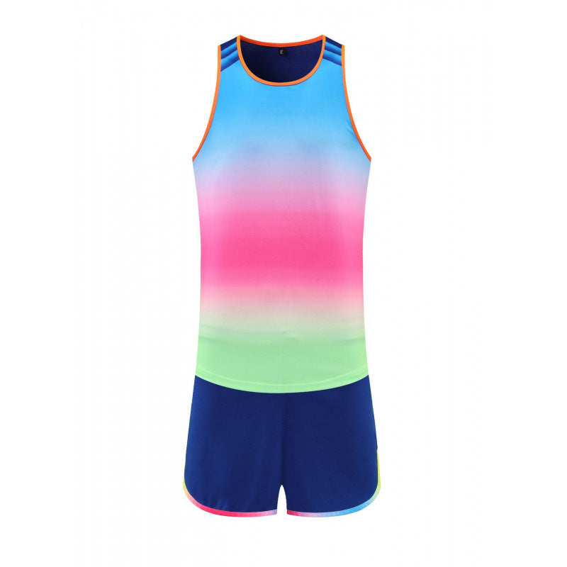 Track and Field Clothing Customized Sports Student Sprint Competition Training Clothing Printed with Logo Marathon Running Vest Sportswear Printed Number