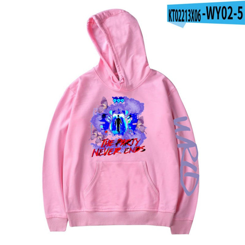 [Cross Border Code] Hot Print Juice WRLD Black Hoodies Men Hoodie