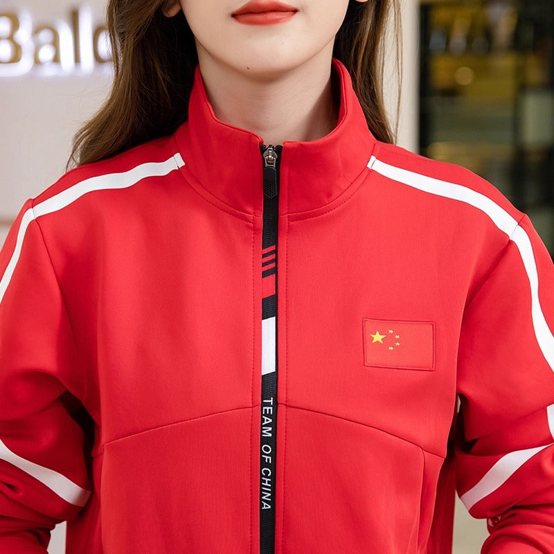 Chinese Team Sportswear Suit Spring & Fall Male and Female Coach National Award-Winning Clothing Sports Student Martial Arts Training Clothing National Clothing