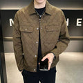 Men's Spring and Autumn Jacket Trendy Brand 2025 New Slim Fit Lapel Printed Men's Coat Stylish Jacket