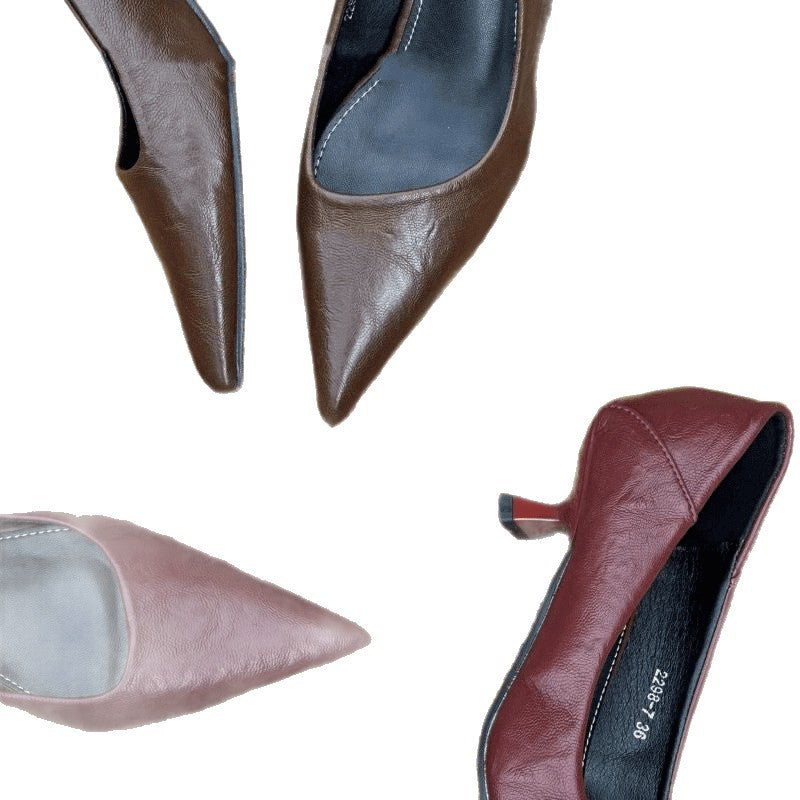 In Stock, One-Piece Dropshipping Available~ Pointed-Toe, Elegant Stiletto High Heels for Women, Stylish and High-End, Comfortable and Non-Tiring, Soft-Soled Single Shoes for Women