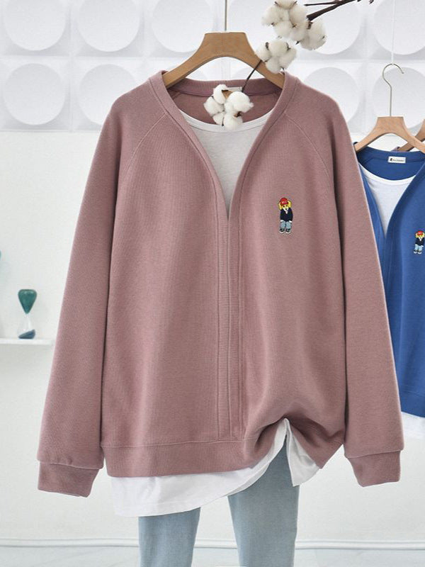 Women's Sweatshirt 2026 Spring, Autumn, and Winter New Style, Mid-Length, Loose, Stylish, Hip-Covering, Popular Top for Petite Figures