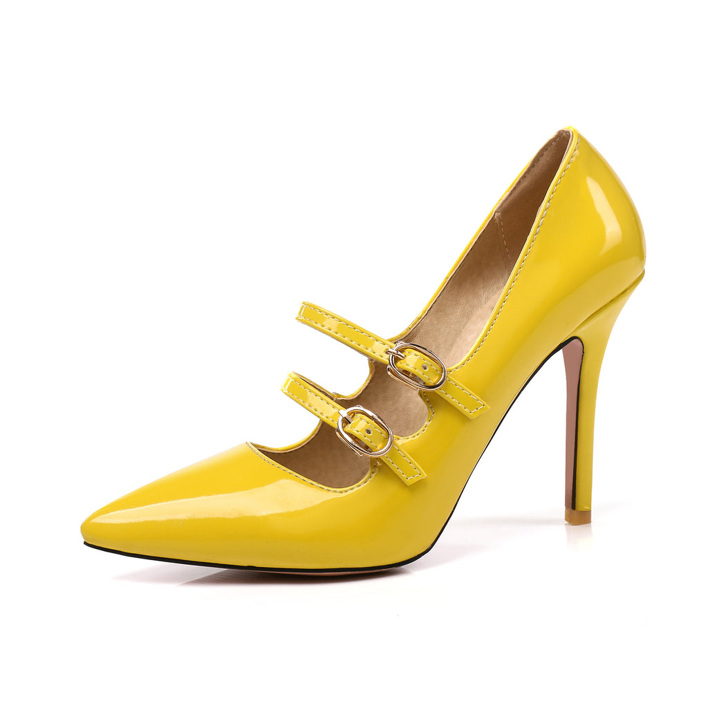 Fashion high heel shoes 2024 winter new oversized 30-47 size high heels shoes women's cross-border factory direct sales